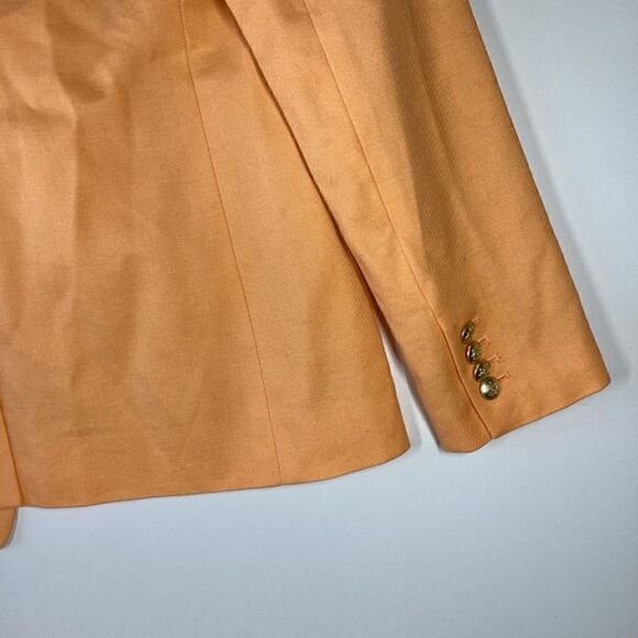 J Crew Helena in stretch linen blend Costal sunset bright orange Size 2 - Picture 11 of 16